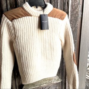 NWT Hedi Slimane × Saint Laurent Paris × Yves Saint Laurent Sweater, Ecru